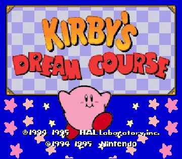 Kirby's Dream Course (USA) screen shot title